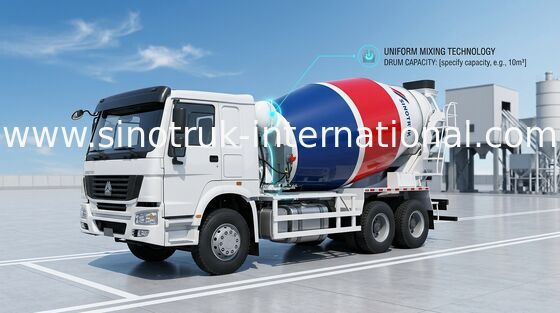 Camion 10CBM 290HP 6X4 LHD ZZ5257GJBM3841W della betoniera di SINOTRUK HOWO