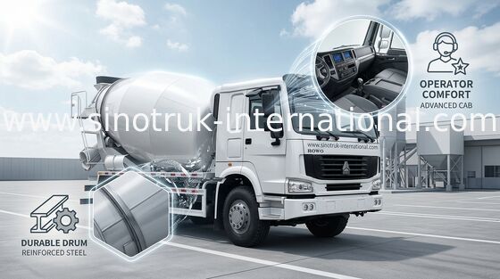 Camion SINOTRUK HOWO 12CBM Euro2 336HP 6X4 LHD ZZ1257N4048W della betoniera