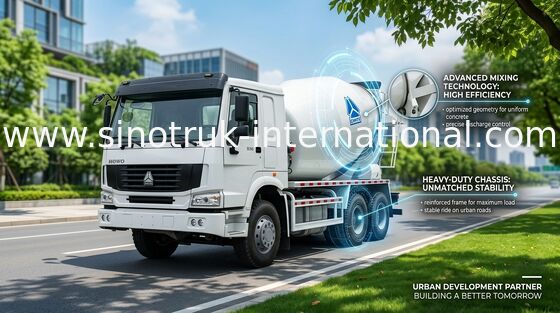 Camion 12CBM 336HP 6X4 LHD ZZ5257GJBN4048W della betoniera di SINOTRUK HOWO