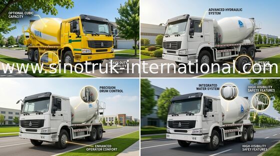 Camion SINOTRUK HOWO 12CBM 336HP 6X4 LHD ZZ5257GJBN4048W della betoniera