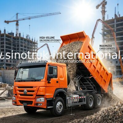 371HP 6x4 Dump Truck 20.01CBM Padronanza del carico utile per l'efficienza del lavoro pesante