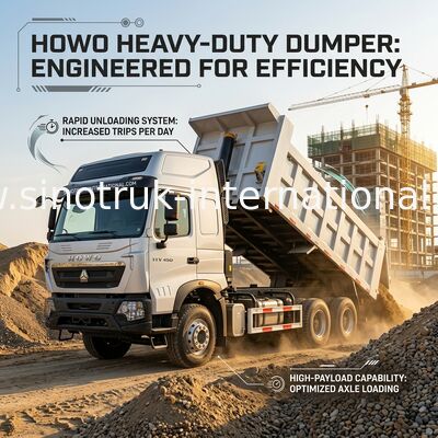 inotruk Nuovo Howo Tipper Dump Truck Chassis Weichai Motore 8 × 4 LHD 430HP