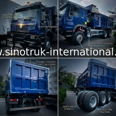 SINOTRUK HOWO Autocarro ribaltabile Ghost Face LHD 6×4 371CV 20CBM
