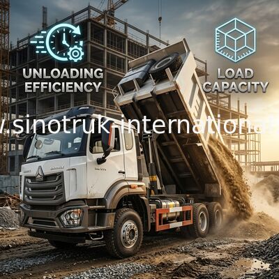 HOWO NX 371HP 6*4 20m3 Camionetto di scarico a sollevamento centrale ad alte prestazioni con efficiente corpo di carico a sollevamento centrale