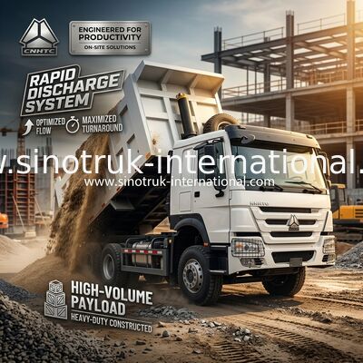 Grandi capacità 27 metri cubi 4 assi camion di scarico 400 cavalli per un funzionamento efficiente