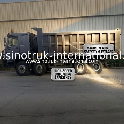 Camion a gomma Sinotruk Hohan 400 CV 10 ruote Lhd 40 tonnellate 20-30cbm ZZ3317N356JB1 Grigio