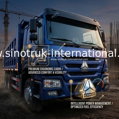 8X4 Blue Tipper Dump Truck 380hp 12 ruote Bianco H77L ZZ3317V3567B1 Tipo U