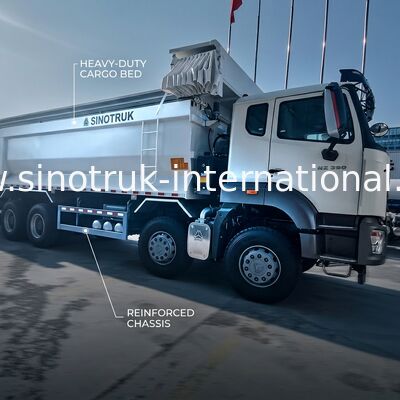 Sinotruk HOHAN Nuovo HOWO 8X4 Dump Truck 380hp 12 Ruote Bianco H77L ZZ3317V386JB1R Tipo U