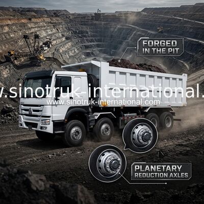 12 autocarro con cassone ribaltabile di Sinotruk HOWO 8X4 delle ruote 400hp per estrazione mineraria