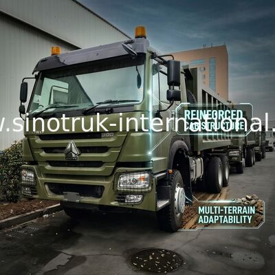SINOTRUK HOWO 400 CV Green Tipper Dump Truck RHD 6×4 12 ruote Alta potenza
