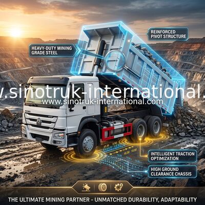 ZZ3257V3847B1 Alta potenza di cavalli HOWO Tipper Truck 6×4 10 ruote 400 HP Basso consumo di carburante