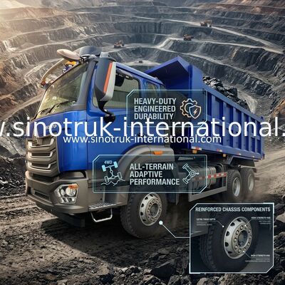 SINOTRUCK HOWO RHD 6×4 camion da scarico a gomma per 40 tonnellate 10 ruote
