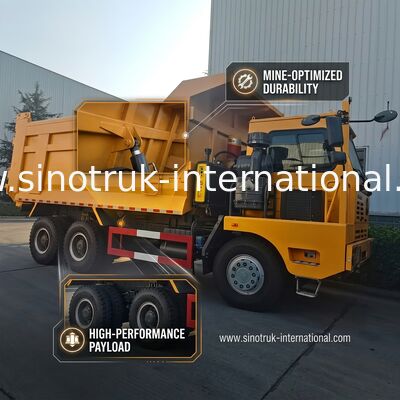 SINOTRUK Tipper Dump Truck resistente LHD con giallo di scheletro ad alta resistenza unilaterale della carrozza