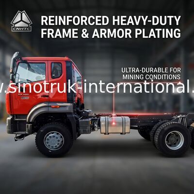 Sinotruk Nuovo Howo Tipper Dump Truck Chassis Weichai Motore 6 × 4 LHD Orange Color