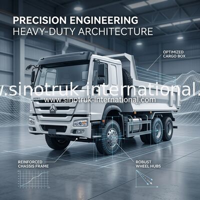 Tipo autocarro con cassone ribaltabile di SINOTRUK HOWO 6x4 400HP U bianco per estrazione mineraria facendo uso di RHD