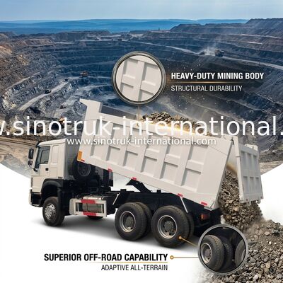 Sinotruk Howo Used Tipper Dump Trucks 371Hp O 375 HP 6 × 4 Rinnovamento