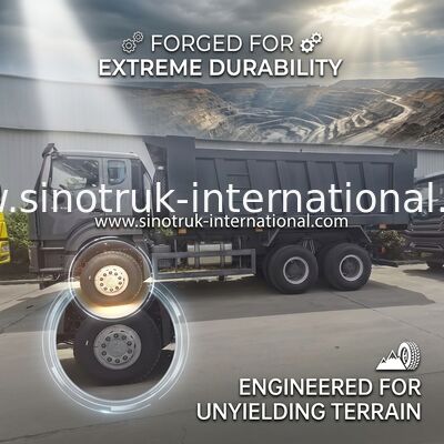 Nuova Howo E7 carrozza nera di SINOTRUK HOWO Tipper Dump Truck LHD 6X4 371HP