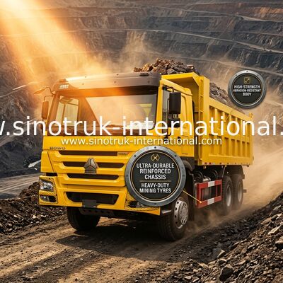 Giallo di sollevamento medio del × 4 di Sinotruk Howo Tipper Dump Truck 10Wheels 400Hp 6