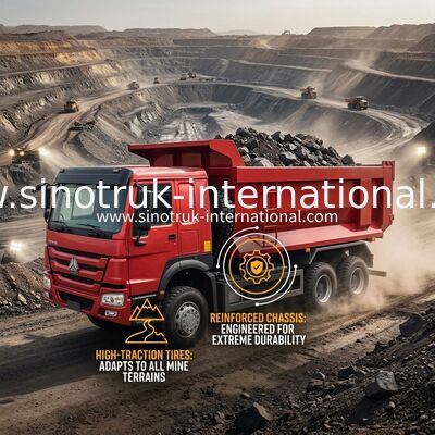 Sinotruk Howo Tipper Dump Truck 380Hp 6 × 4 20CBM U Tipo Box 10 Ruote