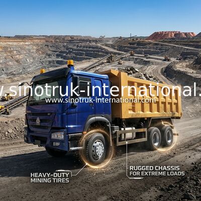 Giallo blu del RIBALTATORE di SINOTRUK HOWO 400HP 6x4 AUTOCARRO CON CASSONE RIBALTABILE l'euro II di LHD