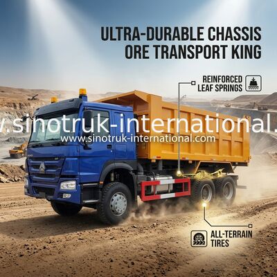 Alte ruote di cavalli vapore 400HP HOWO Tipper Dump Truck LHD 6×4 10