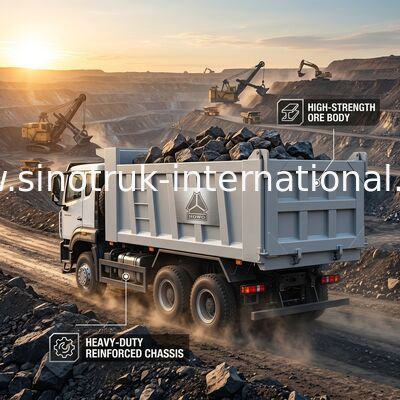 Ruote alte di Tipper Dump Truck LHD 6×4 10 di bianco di cavalli vapore 400HP HOWO