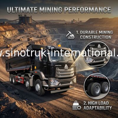 Il nero Tipper Dump Truck For Construction di SINOTRUK HOHAN 8×4