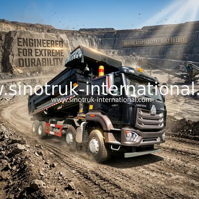 Ruote N7 nero ZZ3317V386JB1R di Sinotruk HOWO Tipper Dump Truck 8X4 371hp 12