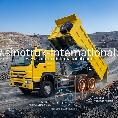 Alti cavalli vapore 400HP HOWO Tipper Dump Truck LHD 6x4 10wheels