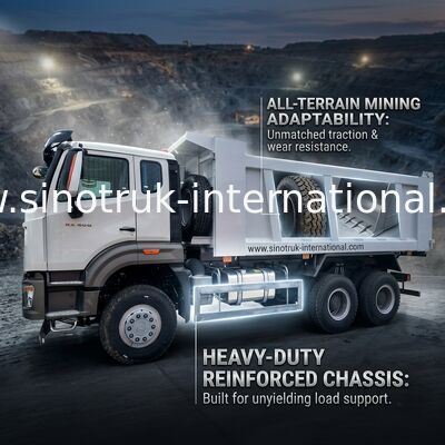 Estrazione mineraria del × 4 di Sinotruk Howo Tipper Dump Truck New NX 10Wheels 400Hp 6