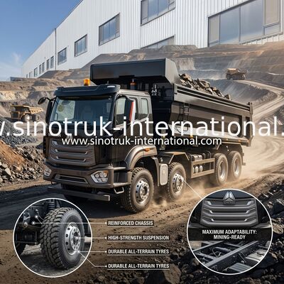 autocarro con cassone ribaltabile del ribaltabile di 371HP SINOTRUK HOWO RHD 8×4