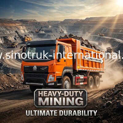 Caricamento ARANCIO dell'AUTOCARRO CON CASSONE RIBALTABILE del RIBALTATORE di SINOTRUK HOWO 371HP 6x4 30T