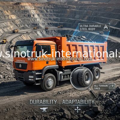 Sinotruk arancio Howo 6 x 4 Tipper Dump Truck New 371HP LHD