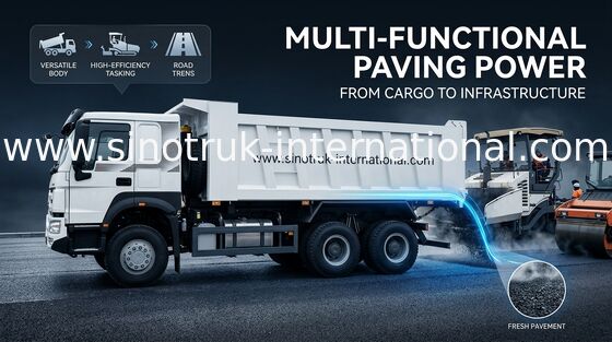 SINOTRUK Howo Tipper Dump Truck LHD 6X4 371HP nel colore bianco