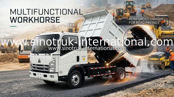 Sinotruk Howo 8 tonnellate di autocarro con cassone ribaltabile di bassa potenza 4×2 di sollevamento medio Rhd