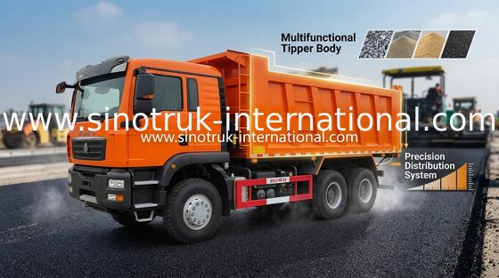 Grande capacità Tipper Dump Truck For Construction di HOWO RHD 30 - 40 tonnellate