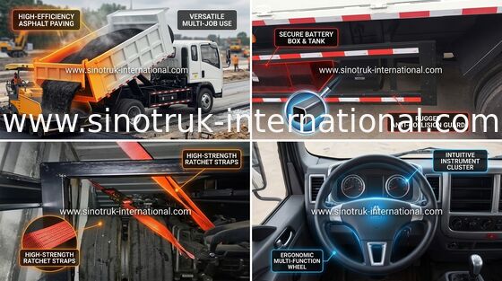 Azionamento di Euro2 116hp Tipper Dump Truck Right Hand