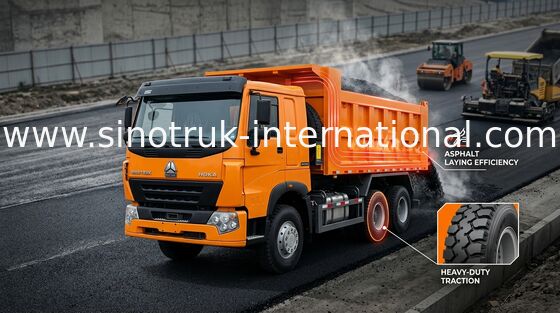 30 - 40 tonnellate di SINOTRUK di autocarro con cassone ribaltabile LHD 371HP 6X4 per il materiale da costruzione di carico