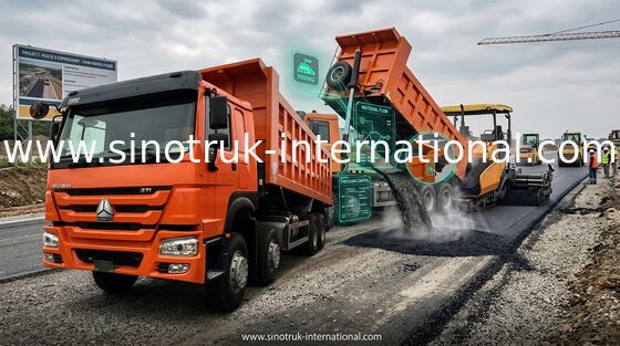 Autocarro con cassone ribaltabile efficiente basso del ribaltatore del consumo di combustibile 371HP 8x4 RHD SINOTRUK HOWO