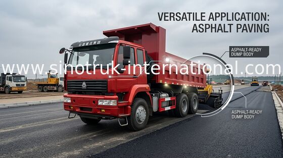 Autocarro a cassone dorato 290 HP 10 di principe di SINOTRUK - autocarro con cassone ribaltabile pesante di 25CBM ZZ3251M3241W