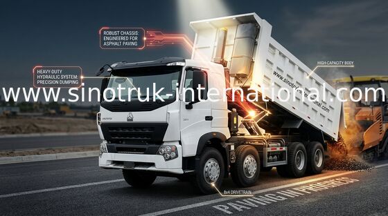 Autocarro con cassone ribaltabile di Sinotruk Howo A7 371 HP 12 tonnellate 20 - 30 CBM ZZ3317N3867N1 delle ruote LHD 60
