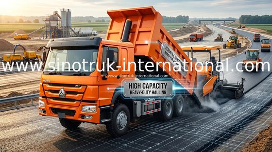 Capacità di carico arancio delle ruote LHD di HP 12 dell'autocarro con cassone ribaltabile di Sinotruk Howo 371 alta