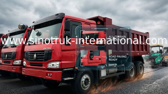 L'autocarro con cassone ribaltabile di HOWO 10 spinge 371HP LHD 10 - 25 CBM 30 - 40tons per industria estrattiva