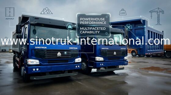 10 motore di capacità di carico WD615.47 371HP dell'autocarro con cassone ribaltabile del ribaltatore delle ruote alto