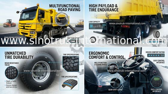 Estrazione mineraria della costruzione facendo uso dell'autocarro con cassone ribaltabile di 290HP LHD 6x4 SINOTRUK HOWO