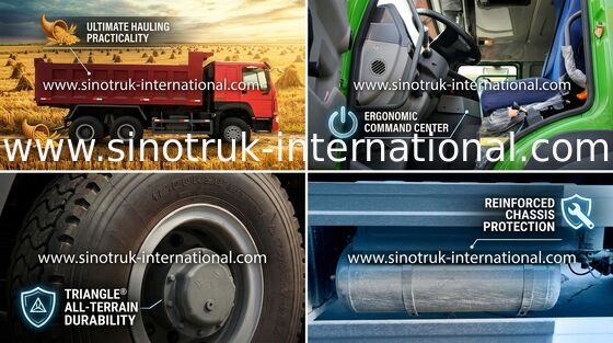 L'autocarro con cassone ribaltabile commerciale SINOTRUK HOWO ZZ3257N3447A sceglie l'ancoraggio per estrarre