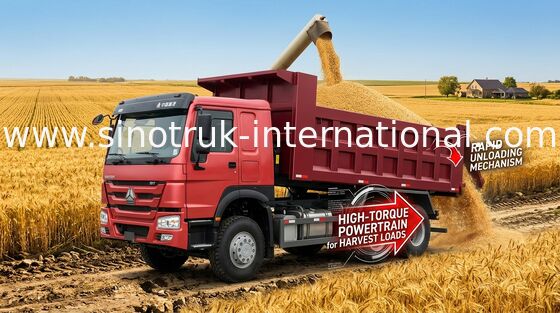 Autocarro con cassone ribaltabile del ribaltatore di SINOTRUK HOWO 10 - 25CBM con giocatore di Seat della sospensione dell'aria il MINI