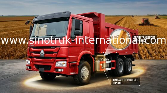Autocarro con cassone ribaltabile del ribaltatore di SINOTRUK HOWO con la cabina sospensione dell'aria di galleggiante di 4 punti