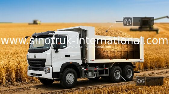 Autocarro con cassone ribaltabile commerciale del ribaltatore di SINOTRUK HOWO A7 30 - 40 tonnellate per costruzione