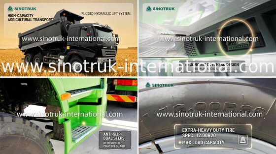 Alti freni dell'autocarro con cassone ribaltabile del ribaltatore di capacità di carico SINOTRUK HOWO Discal + EVB